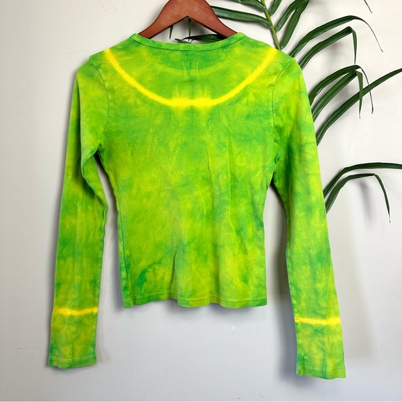 90's Tommy Jeans Neon Tie Dye Long Sleeved Tee - Picture 6 of 7